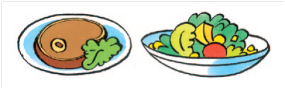 steak and salade