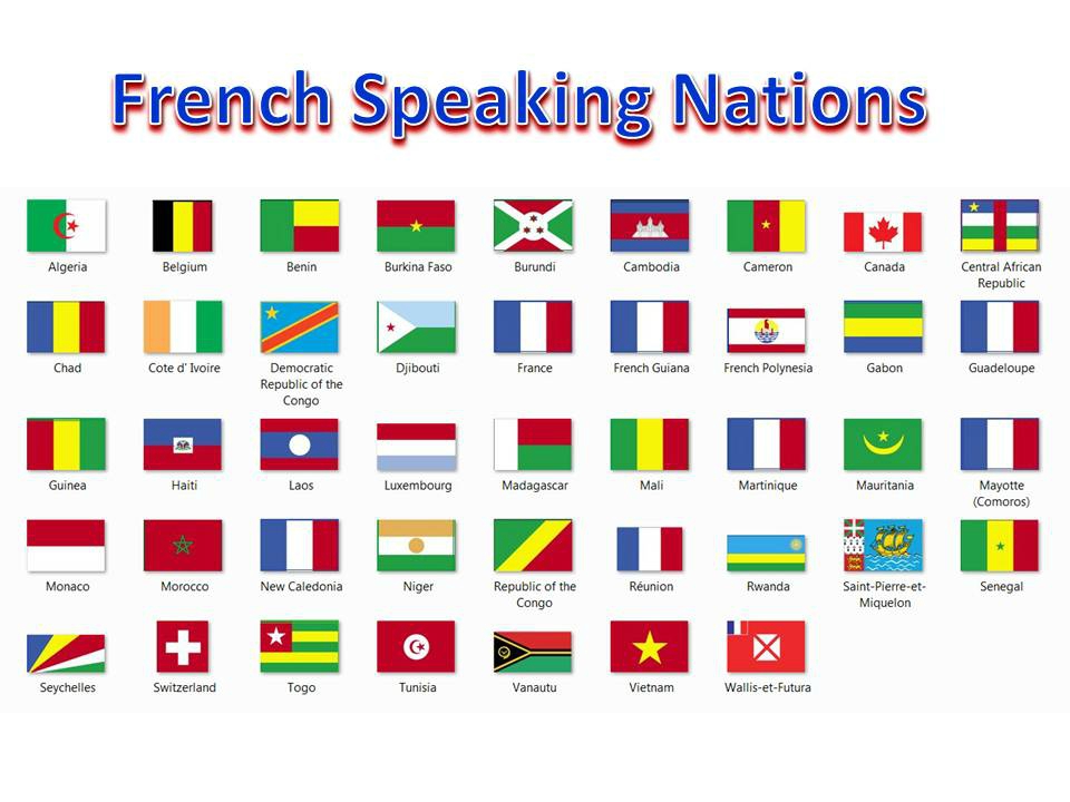 flags French speaking nations